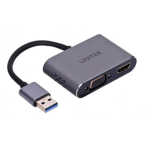 Obrázok pre UNITEK ADAPTÉR USB-A - HDMI A VGA, FULL HD, M/F