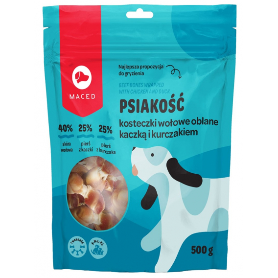 Obrázok pre MACED Beef bones wrapped with chicken and duck - 500 g