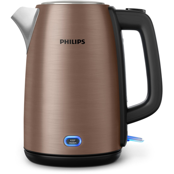 Obrázok pre Philips Viva Collection HD9355/92 elektrická konvice 1,7 l 2060 W Černá, Měděná