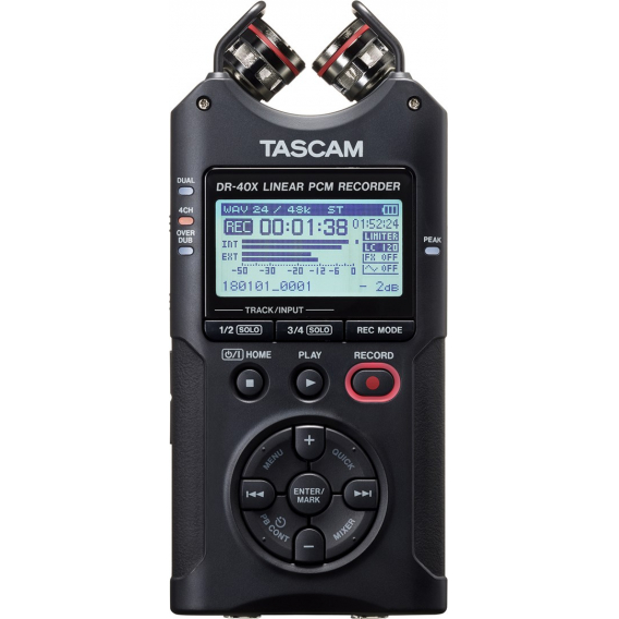 Obrázok pre Tascam DR-40X - přenosný digitální rekordér s rozhraním USB, 2 x stereofonní záznam