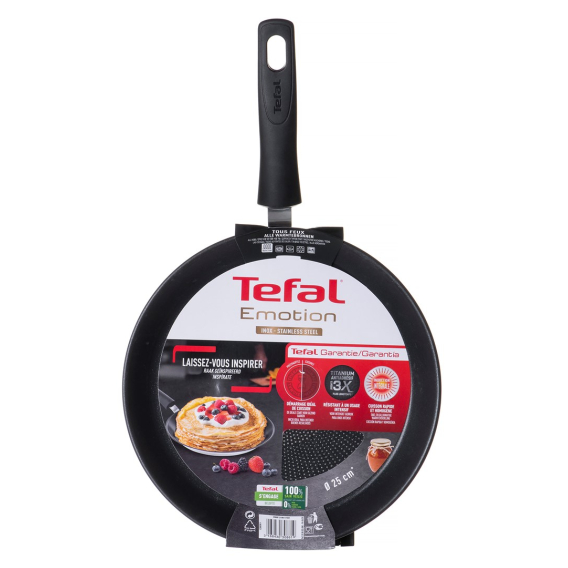 Obrázok pre Pánev na palačinky TEFAL Emotion E30038 25 cm Černá, Šedá