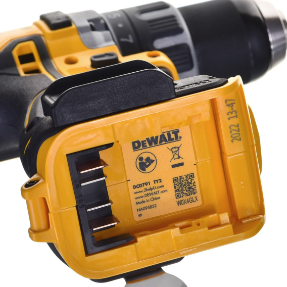 Obrázok pre DeWALT DCD791D2-QW vrtačka Rychloupínací Černá, Žlutá 1,5 kg