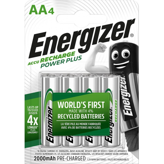 Obrázok pre Energizer Accu Recharge Power Plus 2000 AA BP4 Dobíjecí baterie Nikl-metal hydridová (NiMH)