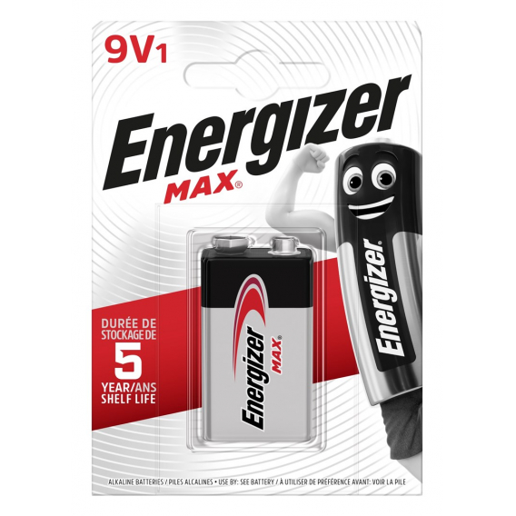 Obrázok pre Baterie Energizer Max 426660 9V 6LR61, 1 kus, Eco pack