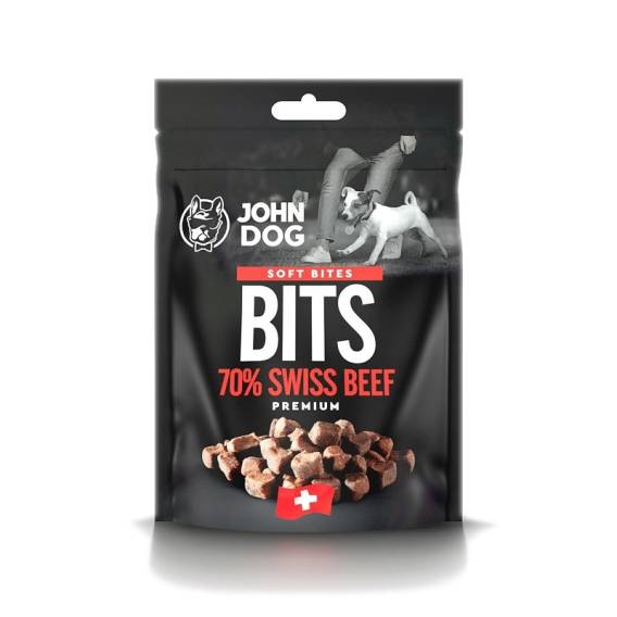 Obrázok pre JOHN DOG Soft Bites Bits Beef 70% - pochoutka pro psy - 100g