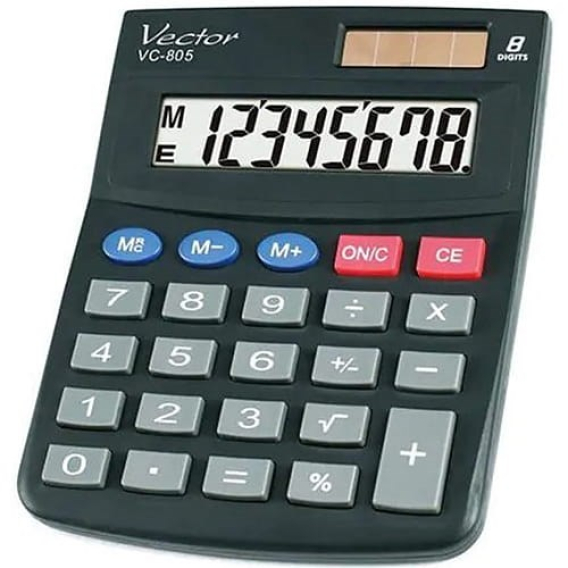 Obrázok pre VEKTOR KAV VC-805 KANCELÁŘSKÁ KALKULAČKA ČERNÁ