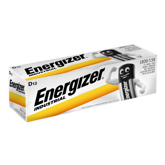 Obrázok pre Energizer Industrial Baterie na jedno použití D LR20 Alkalický 1,5 V 12 kusů