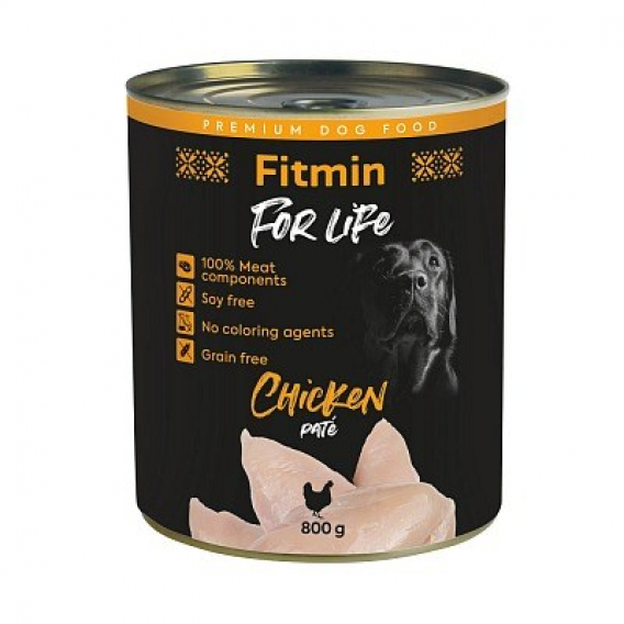 Obrázok pre FITMIN for Life Chicken Pate - Mokré krmivo pro psy - 800 g
