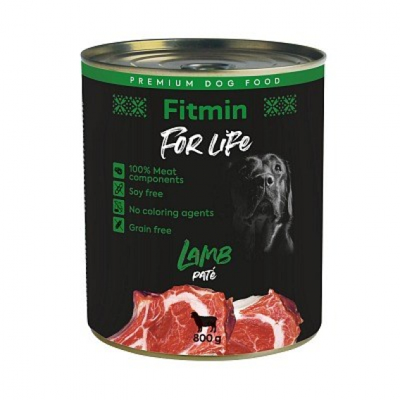 Obrázok pre FITMIN for Life Lamb Pate - Mokré krmivo pro psy - 800 g