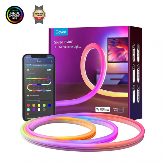 Obrázok pre Govee Neon LED Strip Light Chytrý světelný pásek Bílá Wi-Fi/Bluetooth