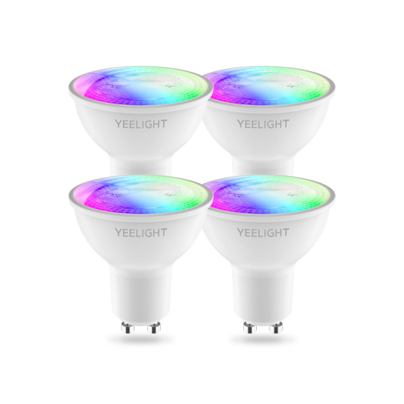 Obrázok pre Yeelight YLDP004-A W1 GU10 (barevná) chytrá žárovka 4,5 W Wi-Fi bílá 4 kusy