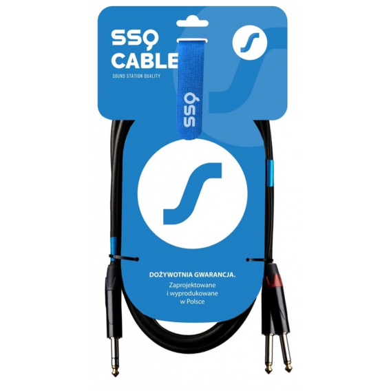 Obrázok pre SSQ JSJM1 SS-1452 Kabel Jack Stereo - 2x Jack Mono 1 m Černá