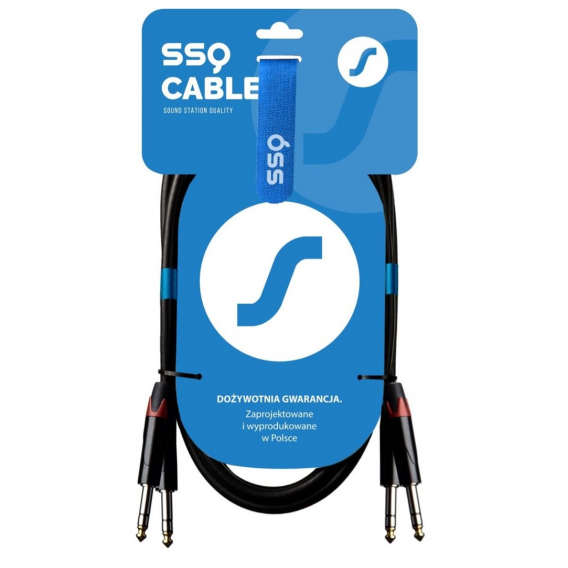 Obrázok pre SSQ JSJS1 SS-1456 Kabel 2x Jack Stereo - 2x Jack Stereo 1 m Černá