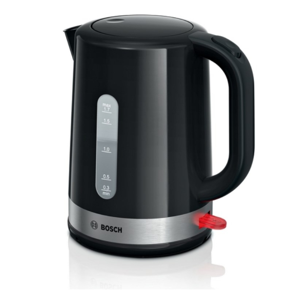 Obrázok pre Bosch TWK6A513 elektrická konvice 1,7 l 2200 W Černá, Nerezová ocel