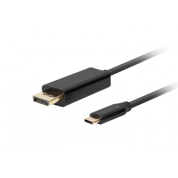 Obrázok pre Lanberg CA-CMDP-10CU-0005-BK adaptér k video kabelům 0,5 m USB typu C DisplayPort Černá