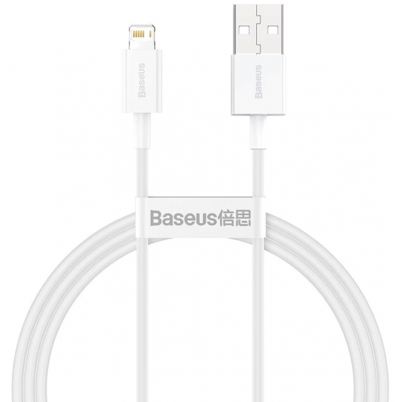 Obrázok pre Baseus CALYS-A02 kabel k mobilnímu telefonu Bílá 1 m USB A Lightning