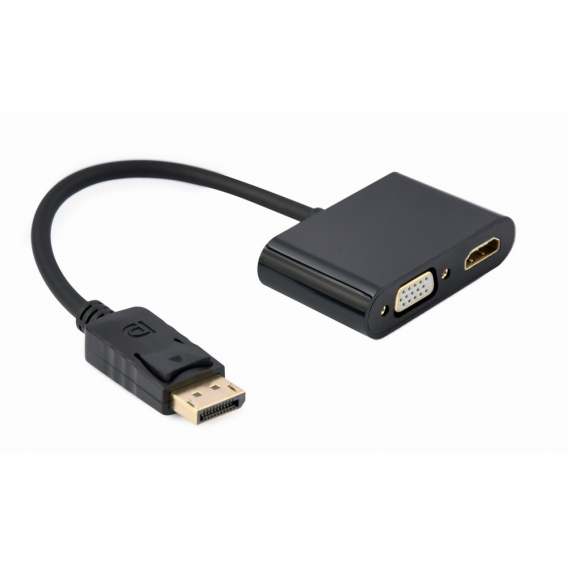Obrázok pre Gembird A-DPM-HDMIFVGAF-01 DisplayPort samec na HDMI samice + adaptérový kabel VGA samice, černý
