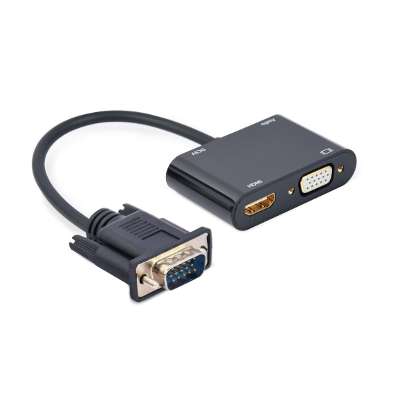 Obrázok pre Gembird A-VGA-HDMI-02 adaptér k video kabelům 0,15 m HDMI + VGA (D-Sub) VGA (D-Sub) Černá