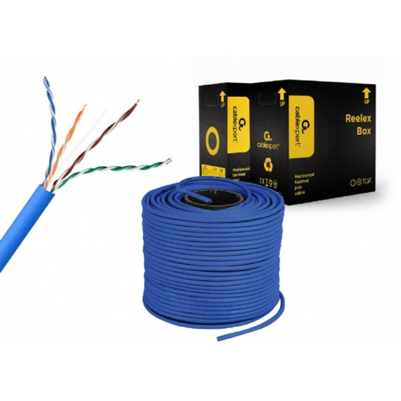 Obrázok pre Gembird UPC-5004E-SOL-B CAT5e UTP LAN kabel (CCA), pevný, 305m, modrý