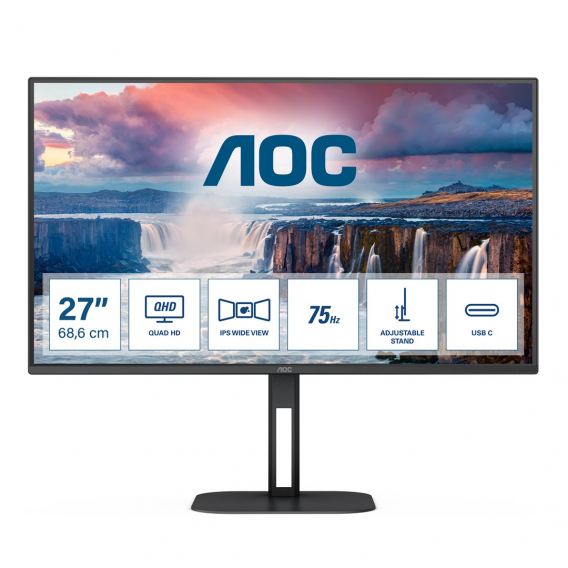 Obrázok pre AOC V5 Q27V5C 68,6 cm (27") 2560 x 1440 px Quad HD LED Černá