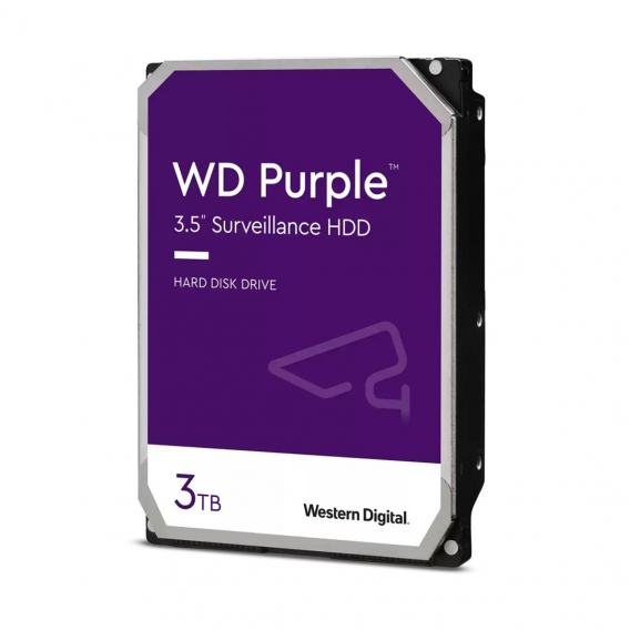 Obrázok pre Western Digital Blue Purple vnitřní pevný disk 3 TB 5400 ot/min 64 MB 3.5" Serial ATA III