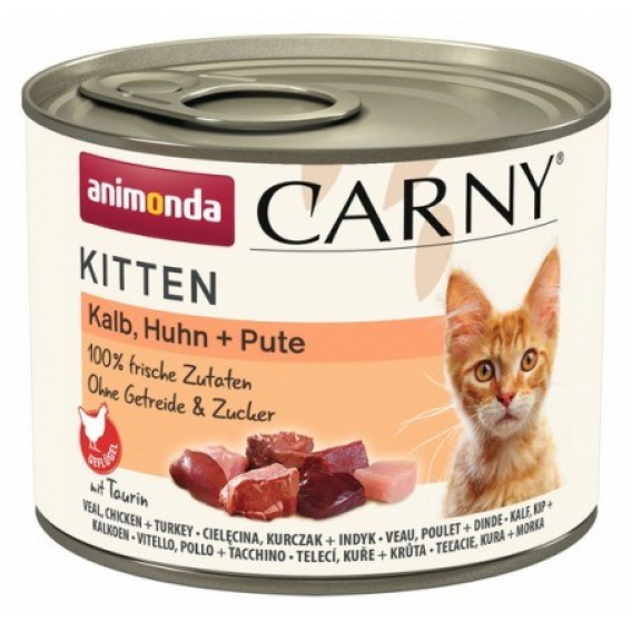 Obrázok pre ANIMONDA Carny Kitten Veal, chicken, turkey - mokré krmivo pro kočky - 200g