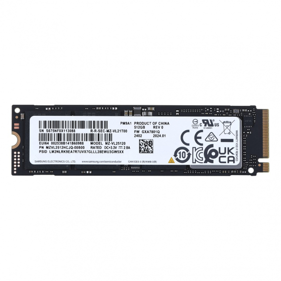 Obrázok pre SSD Samsung PM9A1 512GB Nvme PCIe 4.0 M.2 (22x80) MZVL2512HCJQ-00B00