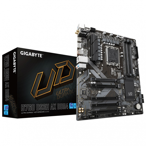 Obrázok pre Gigabyte B760 DS3H AX DDR4 základní deska Intel B760 Express LGA 1700 ATX