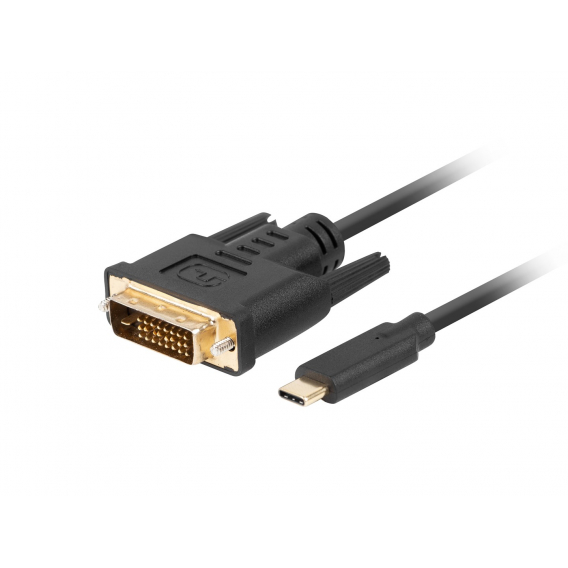 Obrázok pre Lanberg CA-CMDV-10CU-0018-BK adaptér k video kabelům 1,8 m USB typu C DVI-D Černá