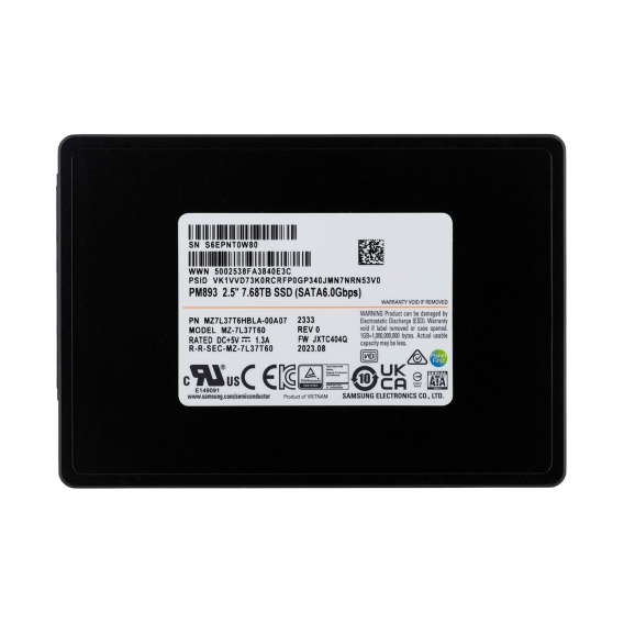 Obrázok pre SSD Samsung PM893 7.68TB SATA 2.5" MZ7L37T6HBLA-00A07 (DWPD 1)