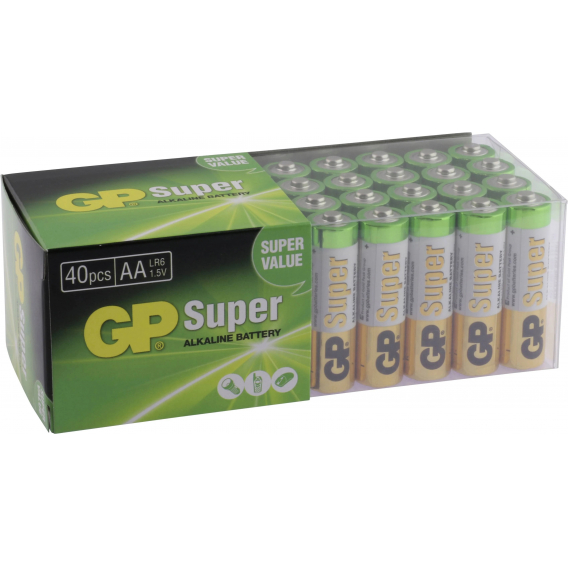 Obrázok pre GP Batteries Super tužková batéria typu AA alkalicko-mangánová 1.5 V 40 ks