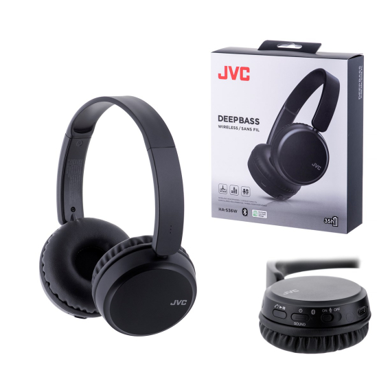 Obrázok pre JVC HA-S36W Sluchátka Bezdrátový Přes hlavu Hovory/hudba Bluetooth Černá