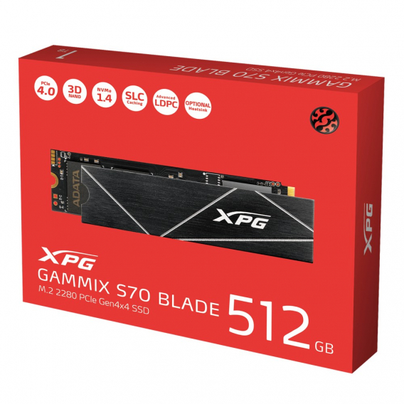 Obrázok pre XPG GAMMIX S70 BLADE 512 GB M.2 PCI Express 4.0 NVMe 3D NAND