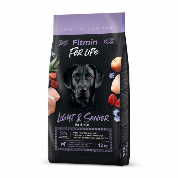 Obrázok pre FITMIN Dog for Life Light&Senior - suché krmivo pro psy - 12 kg