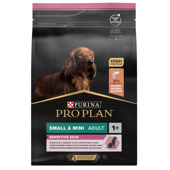 Obrázok pre Purina Pro Plan Small & Mini Adult Sensitive Skin 3 kg Dospělý jedinec Losos