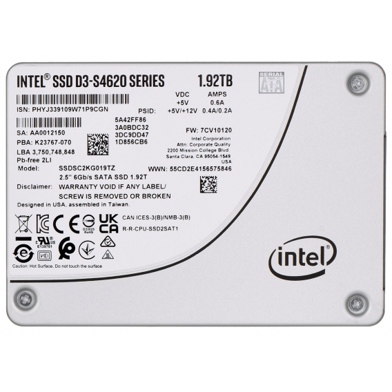 Obrázok pre SSD Solidigm (Intel) S4620 1.92TB SATA 2.5" SSDSC2KG019TZ01 (DWPD up to 4)