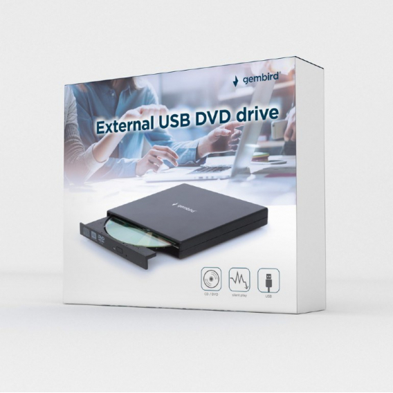 Obrázok pre Gembird DVD-USB-04 optická disková jednotka DVD±RW Černá