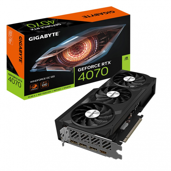 Obrázok pre Gigabyte GV-N4070WF3OC-12GD grafická karta NVIDIA GeForce RTX 4070 12 GB GDDR6X