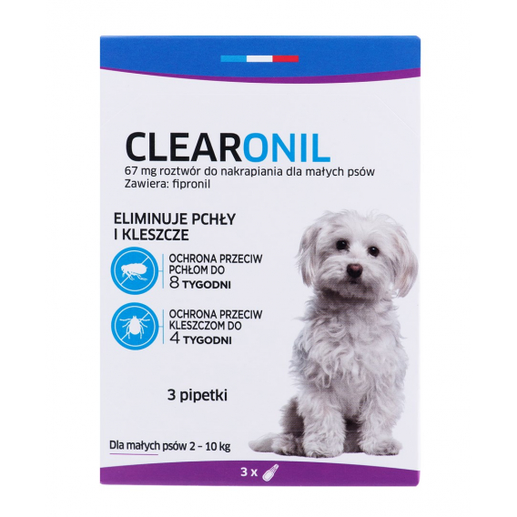 Obrázok pre FRANCODEX Clearonil Small breed - kapky proti parazitům pro psy - 3 x 67 mg
