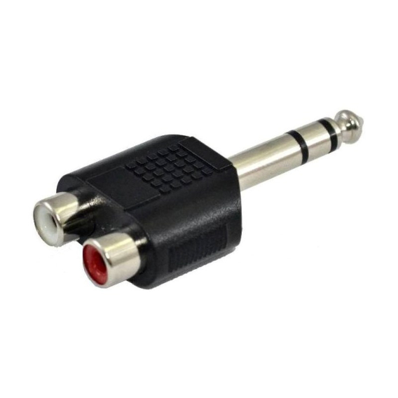 Obrázok pre SSQ HA7 - adaptér, 2 x RCA samice - 6,3 mm stereo jack konektor