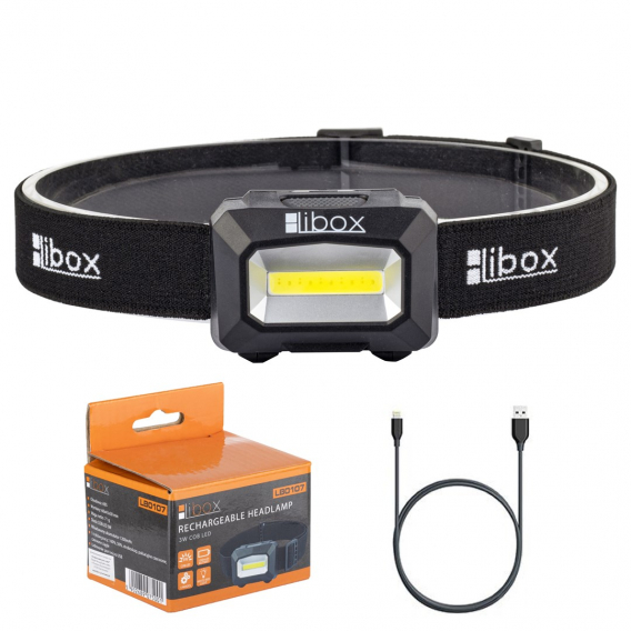Obrázok pre Libox LB0107 svítilna Černá Čelovka LED