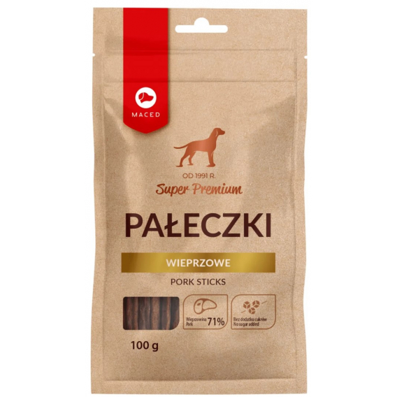 Obrázok pre MACED Pork sticks - pochoutka pro psy - 100g