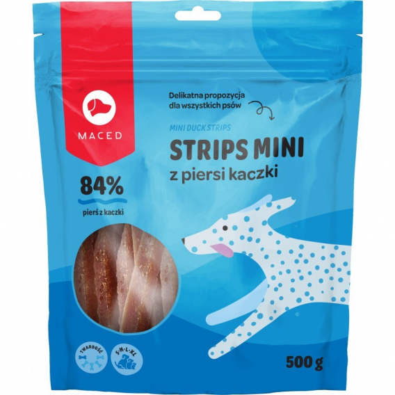 Obrázok pre MACED Mini ducks strips - pochoutka pro psy - 500g