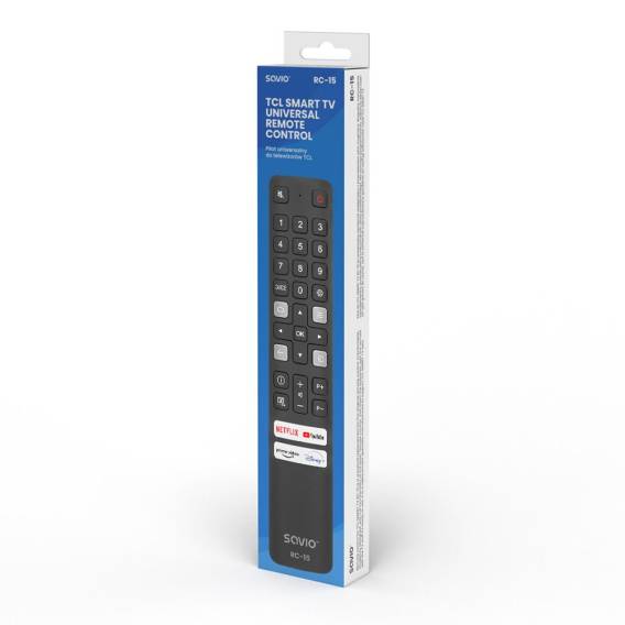 Obrázok pre Savio RC-15 universal remote control/replacement for TCL SMART TV dálkové ovládání IR Wireless Tlačítka