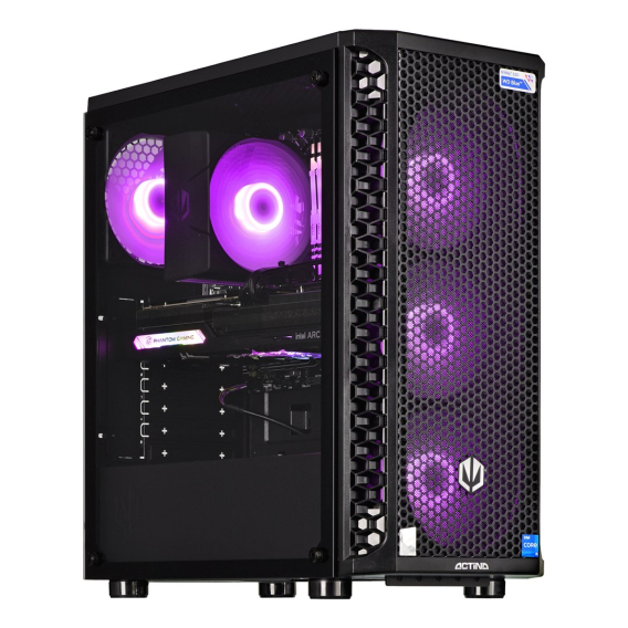 Obrázok pre Actina 5901443329213 PC AMD Ryzen™ 5 5500 16 GB DDR4-SDRAM 500 GB SSD AMD Radeon RX 6600 Midi Tower Černá