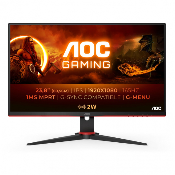 Obrázok pre AOC 24G2SPU/BK počítačový monitor 60,5 cm (23.8") 1920 x 1080 px Full HD Černá, Červená