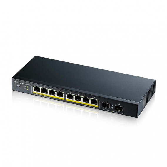 Obrázok pre Zyxel GS1900-10HP Řízený L2 Gigabit Ethernet (10/100/1000) Podpora napájení po Ethernetu (PoE) Černá
