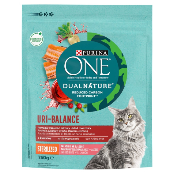 Obrázok pre PURINA Dual Nature Uri-Balance Sterilized - suché krmivo pro kočky - 750 g