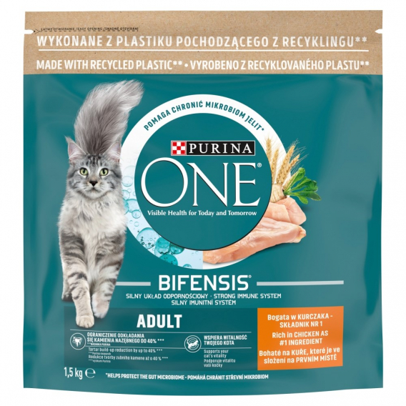 Obrázok pre PURINA One Bifensis Adult Chicken - suché krmivo pro kočky - 1,5 kg