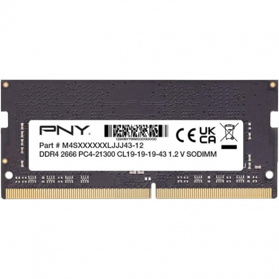 Obrázok pre Paměť počítače PNY MN8GSD42666-SI Modul RAM 8GB DDR4 SODIMM 2666MHZ